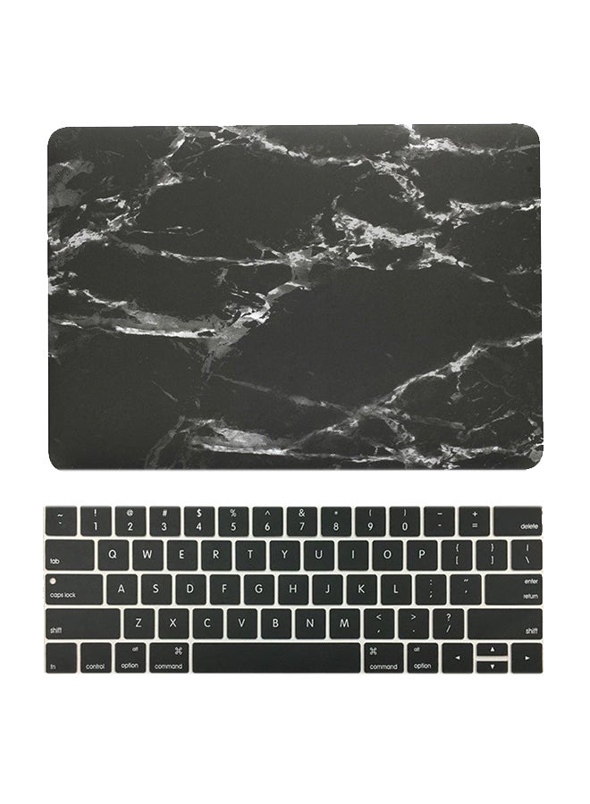 Hard Shell Cover Case With Keyboard Skin For Apple MacBook Pro 13-Inch Black
